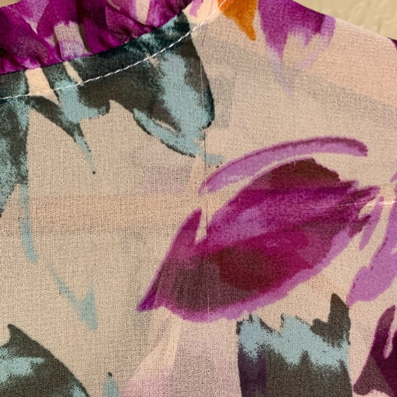 Misa Los Angeles Women’s Floral Tiered Ruffle Blouse Pink Parisian chic Boho S - Picture 9 of 9